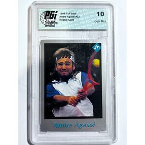 1991 Tuff Stuff jr. Andre Agassi #22 Tennis Card PGI 10 Gem Mint